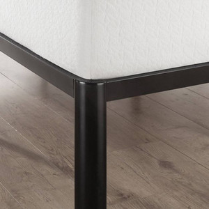 lot 6753 image: 16 Van Metal Platform Bed Frame with Steel Slat Support Black - Zinus