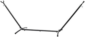 lot 6754 image: Amazon Basics Heavy-Duty Hammock Stand, Includes Portable Carrying Case, 9-Foot, Black