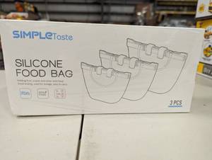lot 125 image: 3pc Silicone Food Bags