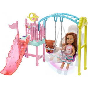 lot 137 image: Barbie Chelsea Swingset Teddy Bear Doll Playsets