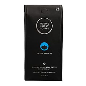 lot 152 image: Kicking Horse Coffee, Three Sisters, Medium Roast, Whole Bean, 10 Oz - Certified Organic, Fairtrade, Kosher Coffee (B00KC0LLFQ)