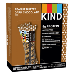 lot 161 image: KIND PLUS BAR, peanut butter dark chocolate, 12pk