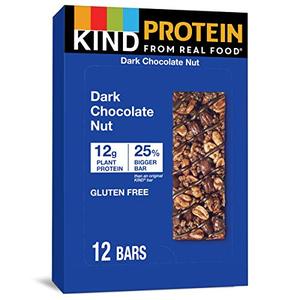 lot 176 image: KIND Protein Bars, Double Dark Chocolate Nut, Gluten Free, 12g Protein,1.76oz, 12 count