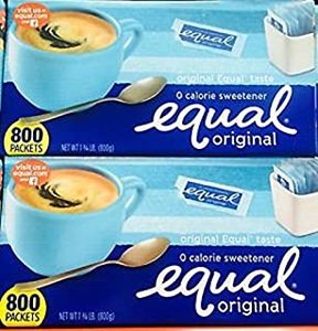 lot 178 image: EQUAL Zero Calorie Sweetener, Sugar Substitute, 800 Packets