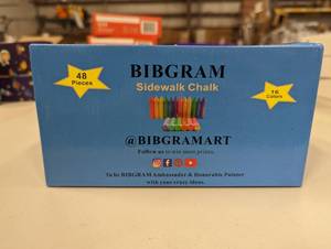 lot 311 image: Bibgram Sidewalk Chalk, 48pc 16 colors
