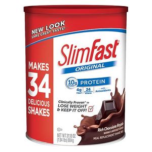 lot 394 image: SlimFast Meal Replacement Powder, Original Rich Chocolate Royale, Weight Loss Shake Mix, 10g of Protein, 34 Servings (B0008IVPB2)