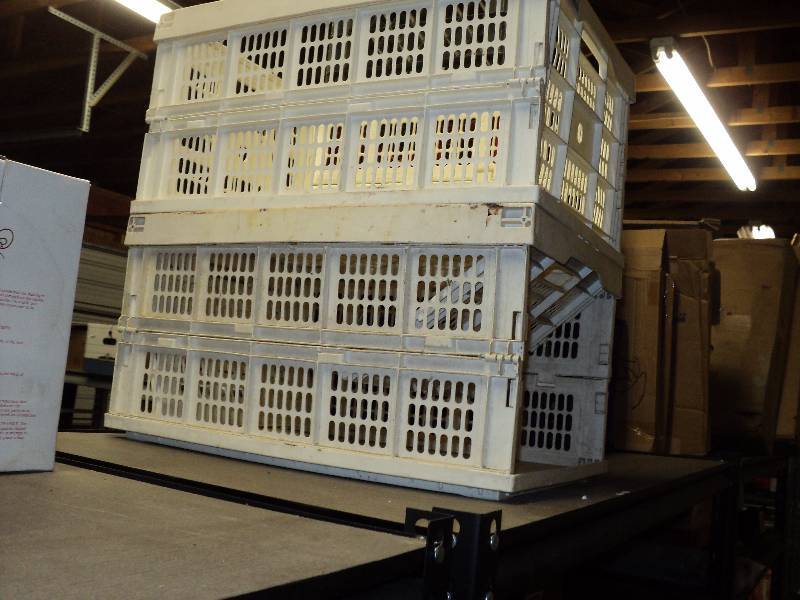 (8) ct. lot crates; (5) Milk Crates, (1) yaffa block crate, (2