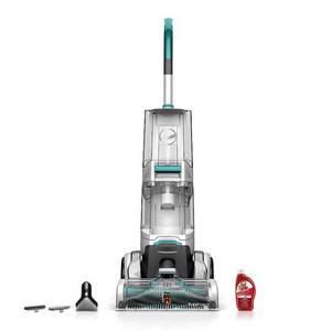 lot 887 image: Hoover - SmartWash Corded Upright Deep Cleaner - TealTransparent - Retail $269.99