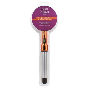 lot 910 image: Bed Head Curlipops Tourmaline Ceramic 1 Curling Iron Wand, Orange with Protective Glove