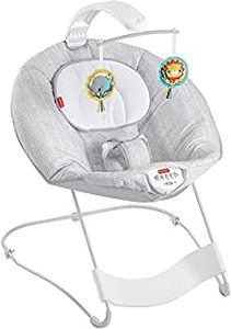 lot 1079 image: Fisher-Price See & Soothe Deluxe Bouncer Hearthstone, soothing baby seat for infants and newborns (B08KFT19TQ)