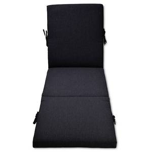 lot 1156 image: Decor Therapy 22 x 77 Black Solid Print Rectangle Chaise Lounge Outdoor Seating Cushion