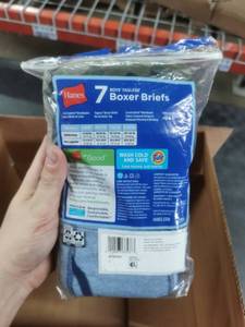 lot 1181 image: Hanes Boys Boxer Briefs 6  1 Bonus Pack Colors May Vary S, MultiColored