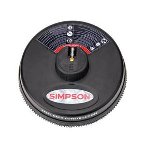 lot 2439 image: Simpson Cleaning 80165 Universal Scrubber 15 Steel Pressure Washer Surface Cleaner for Cold Water Machines, 14 Quick Connection, Rated Up to 3700 PSI, Black (B07H5BJ3VR)