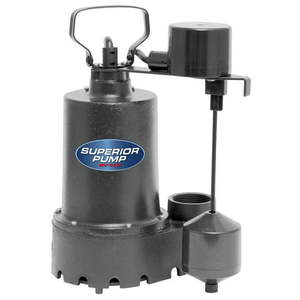 lot 2467 image: Superior Pump 13 Hp Cast Iron Sump Pump with Vertical Switch