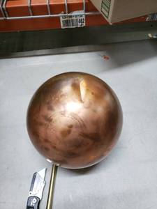 lot 3539 image: Bronze Ball With Screw In, Possibly Part of a Decoration