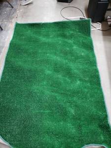 lot 3551 image: Green Faux Grass Rug 70in x 4ft