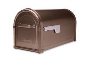 lot 952 image: Hillsborough Post Mount Mailbox Copper