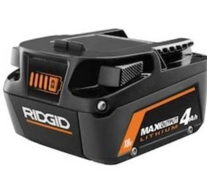 lot 1209 image: RIDGID 18V 4.0 Ah MAX Output Lithium-Ion Battery