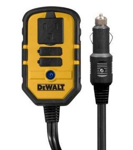 lot 1241 image: DEWALT DXAEPI140 Power Inverter 140W Car Converter 12V DC to 120V AC Power Outlet with Dual 3.1A USB Ports (B06Y549WB9)