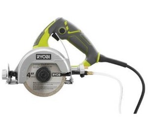 lot 1242 image: Ryobi Tile Saw 4 Inch Wet Diamond Blade Ceramic Floor Inatallation Power Tool