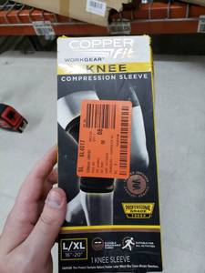 lot 3605 image: Copperfit Workgear Knee Compression L XL