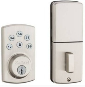lot 964 image: Kwikset 907 Powerbolt2� Electronic Deadbolt in Satin Nickel