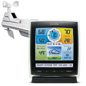 lot 1192 image: AcuRite Iris� (5-in-1) Wireless Weather Station for Temperature Humidity Wind and Rainfall