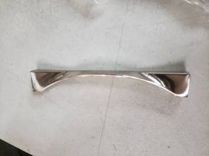 lot 682 image: Contemporary Rwosted Brushed Nickle Drawer Pulls, Set Of 25
