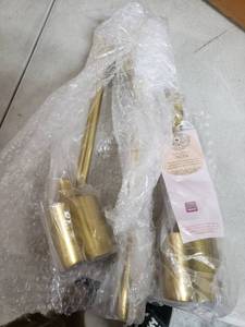 lot 691 image: Gold Aluminum Contemporary Candle Holder