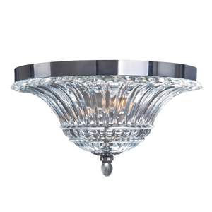 lot 706 image: Elegant Designs 2 Light Glass Ceiling Light Glacier Petal Flushmount