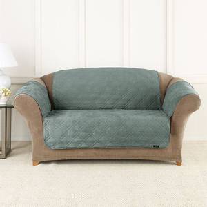 lot 926 image: Microfiber Non-Skid Loveseat Furniture Protector Green - Sure Fit