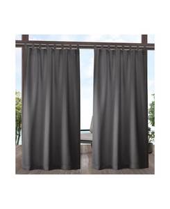 lot 2490 image: Exclusive Home Curtains Indoor - Outdoor Solid Cabana Tab Top Curtain Panel Pair, 54 x 96