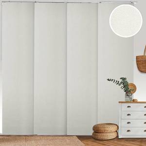 lot 2560 image: CHICOLOGY Blackout Adjustable Sliding Panel Track Blind, Up to 86W X 96H, Movie Night Silver