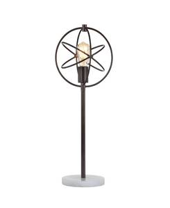 lot 2582 image: Jonathan Y Atomic Caged 26.5 Edison Bulb MetalMarble Modern Led Table Lamp