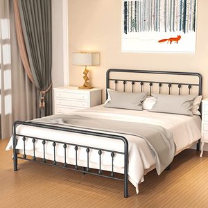 lot 634 image: Noillats No Box Spring Bed Frame, Queen