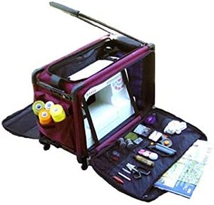 lot 890 image: Tutto Purple Machine Trolley - Sewing Machine Transporter