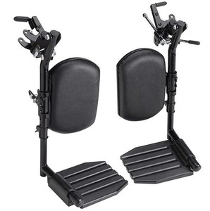 lot 1083 image: Invacare Wheelchair Elevating Legrests Composite FootPlates Padded Calf