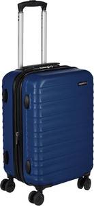 lot 1153 image: Amazonbasics Hardside Luggage Cabin Size, Small, Navy Blue