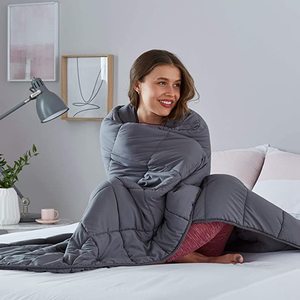 lot 2444 image: YSTHER Weighted Blanket Gray