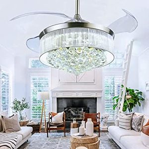 lot 2452 image: RuiWing 42 Fortin 4 Blade LED Modern Ceiling Fan Silver