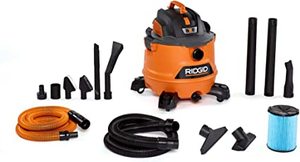 lot 3587 image: RIDGID NXT 53L (14 Gal.) 6.0 Peak HP WetDry Shop Vacuum with Fine Dust Filter, Hose and Accessories