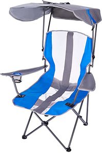 lot 677 image: SwimWays Kelsyus Foldable Canopy Chair, Gray Blue