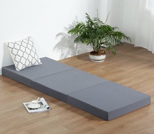 lot 679 image: GrandRest 4 Tri-Fold Memory Foam Mattress, Grey, Single 75x25 Total