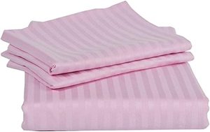 lot 710 image: Life Style Collection Full Size 1200 Thread Count Sheet Set, Pink
