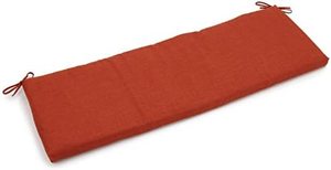 lot 923 image: Blazing Needles 57-Inch Indoor Sofa Solid Bench Cushion Orange