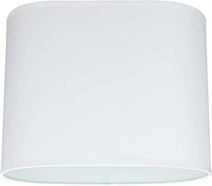lot 932 image: Aspen Creative 37001 Transitional Oval Hardback Shaped Spider Construction Lamp Shade in Off-White, 13 12 wide (8  13 12) x (8  13 12) x 10 12