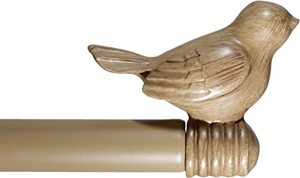 lot 2482 image: Cute Bird Finial Adjustable Decorative Curtain Rod 84-120