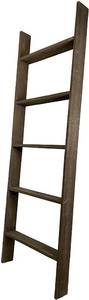 lot 2556 image: Rustic Farmhouse 5ft Weathered Gray Decorative Ladder