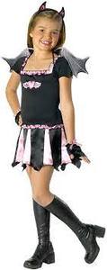 lot 966 image: Sweetheart Bat Halloween Costume - Girls Child Large 12  14 - Pink & Black Used
