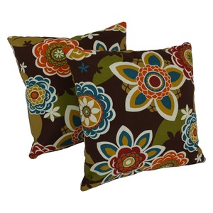 lot 936 image: Blazing Needles 17 inch Indoor Outdoor Throw Pillows (TWO)